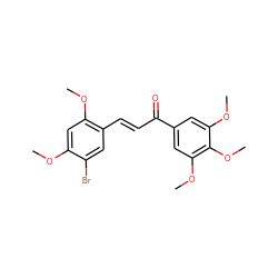 COc1cc(OC)c(/C=C/C(=O)c2cc(OC)c(OC)c(OC)c2)cc1Br ZINC000029321278