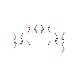 COc1cc(OC)c(/C=C/C(=O)c2ccc(C(=O)/C=C/c3c(OC)cc(OC)cc3OC)cc2)c(OC)c1 ZINC000169306874