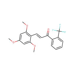 COc1cc(OC)c(/C=C/C(=O)c2ccccc2C(F)(F)F)c(OC)c1 ZINC000003990801
