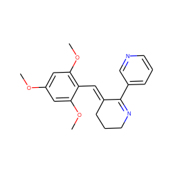 COc1cc(OC)c(/C=C2\CCCN=C2c2cccnc2)c(OC)c1 ZINC000035899912