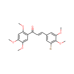 COc1cc(OC)c(C(=O)/C=C/c2cc(Br)c(OC)c(OC)c2)cc1OC ZINC000029314492