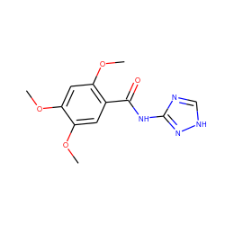 COc1cc(OC)c(C(=O)Nc2nc[nH]n2)cc1OC ZINC000018117091