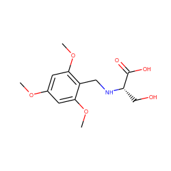 COc1cc(OC)c(CN[C@@H](CO)C(=O)O)c(OC)c1 ZINC000220781218