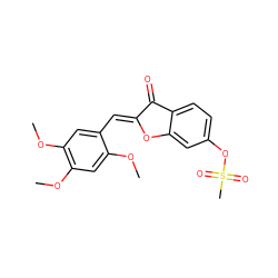 COc1cc(OC)c(OC)cc1/C=C1\Oc2cc(OS(C)(=O)=O)ccc2C1=O ZINC000013759046