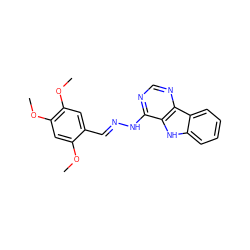 COc1cc(OC)c(OC)cc1/C=N/Nc1ncnc2c1[nH]c1ccccc12 ZINC000101705286