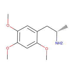 COc1cc(OC)c(OC)cc1C[C@H](C)N ZINC000002015685