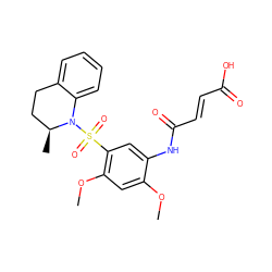 COc1cc(OC)c(S(=O)(=O)N2c3ccccc3CC[C@@H]2C)cc1NC(=O)/C=C/C(=O)O ZINC000073274950