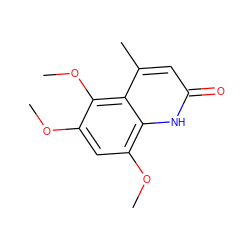 COc1cc(OC)c2[nH]c(=O)cc(C)c2c1OC ZINC000040957356