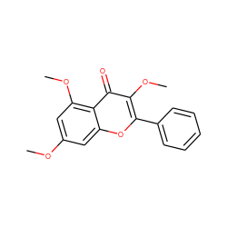 COc1cc(OC)c2c(=O)c(OC)c(-c3ccccc3)oc2c1 ZINC000000898931