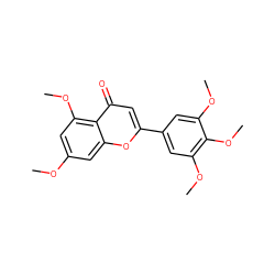 COc1cc(OC)c2c(=O)cc(-c3cc(OC)c(OC)c(OC)c3)oc2c1 ZINC000002566193