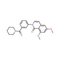 COc1cc(OC)c2c(=O)n(-c3cccc(C(=O)N4CCCCC4)c3)ccc2c1 ZINC000096938019