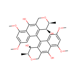 COc1cc(OC)c2c(O)c3c(c(-c4c5c(c(O)c6c(OC)cc(OC)cc46)CO[C@@H](C)[C@H]5O)c2c1)[C@H](O)[C@H](C)OC3 ZINC000003925460