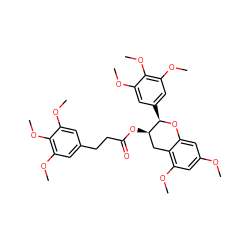 COc1cc(OC)c2c(c1)O[C@H](c1cc(OC)c(OC)c(OC)c1)[C@H](OC(=O)CCc1cc(OC)c(OC)c(OC)c1)C2 ZINC000473124606