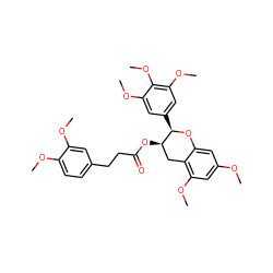 COc1cc(OC)c2c(c1)O[C@H](c1cc(OC)c(OC)c(OC)c1)[C@H](OC(=O)CCc1ccc(OC)c(OC)c1)C2 ZINC000473128166