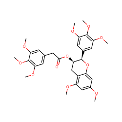 COc1cc(OC)c2c(c1)O[C@H](c1cc(OC)c(OC)c(OC)c1)[C@H](OC(=O)Cc1cc(OC)c(OC)c(OC)c1)C2 ZINC000473125680