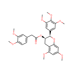 COc1cc(OC)c2c(c1)O[C@H](c1cc(OC)c(OC)c(OC)c1)[C@H](OC(=O)Cc1ccc(OC)c(OC)c1)C2 ZINC000200353740