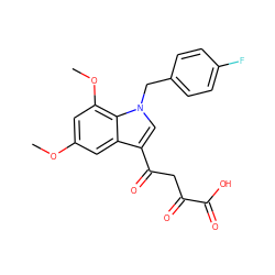 COc1cc(OC)c2c(c1)c(C(=O)CC(=O)C(=O)O)cn2Cc1ccc(F)cc1 ZINC000102820916