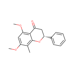 COc1cc(OC)c2c(c1C)O[C@@H](c1ccccc1)CC2=O ZINC000002516778