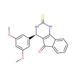 COc1cc(OC)cc([C@H]2NC(=S)NC3=C2C(=O)c2ccccc23)c1 ZINC000101466673