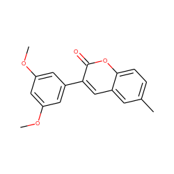 COc1cc(OC)cc(-c2cc3cc(C)ccc3oc2=O)c1 ZINC000071281247