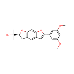 COc1cc(OC)cc(-c2cc3cc4c(cc3o2)O[C@H](C(C)(C)O)C4)c1 ZINC000072176490
