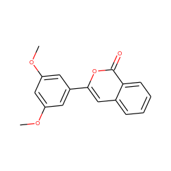 COc1cc(OC)cc(-c2cc3ccccc3c(=O)o2)c1 ZINC000061969106