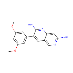 COc1cc(OC)cc(-c2cc3cnc(N)cc3nc2N)c1 ZINC000021289531