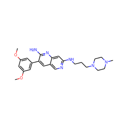 COc1cc(OC)cc(-c2cc3cnc(NCCCN4CCN(C)CC4)cc3nc2N)c1 ZINC000022933803