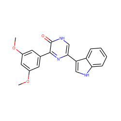 COc1cc(OC)cc(-c2nc(-c3c[nH]c4ccccc34)c[nH]c2=O)c1 ZINC000299823478