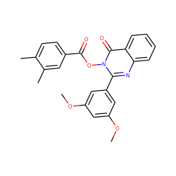 COc1cc(OC)cc(-c2nc3ccccc3c(=O)n2OC(=O)c2ccc(C)c(C)c2)c1 ZINC000008683110