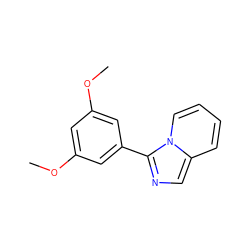 COc1cc(OC)cc(-c2ncc3ccccn23)c1 ZINC000000809953