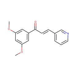 COc1cc(OC)cc(C(=O)/C=C/c2cccnc2)c1 ZINC001772623964