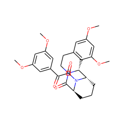 COc1cc(OC)cc(C(=O)C(=O)N2[C@H]3CCC[C@H]2[C@H]2c4c(cc(OC)cc4OC)CCN2C3=O)c1 ZINC000100405871