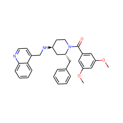 COc1cc(OC)cc(C(=O)N2CC[C@H](NCc3ccnc4ccccc34)C[C@H]2Cc2ccccc2)c1 ZINC000029343788