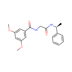 COc1cc(OC)cc(C(=O)NCC(=O)N[C@@H](C)c2ccccc2)c1 ZINC000002646684