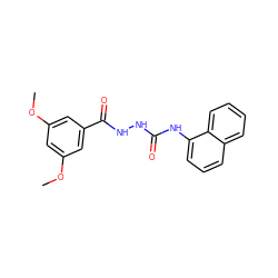 COc1cc(OC)cc(C(=O)NNC(=O)Nc2cccc3ccccc23)c1 ZINC000002761895