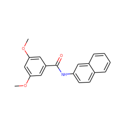 COc1cc(OC)cc(C(=O)Nc2ccc3ccccc3c2)c1 ZINC000000252044