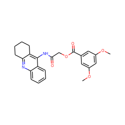 COc1cc(OC)cc(C(=O)OCC(=O)Nc2c3c(nc4ccccc24)CCCC3)c1 ZINC000653854042