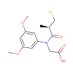 COc1cc(OC)cc(N(CC(=O)O)C(=O)[C@@H](C)CS)c1 ZINC000028258117