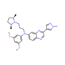 COc1cc(OC)cc(N(CCCN2[C@@H](C)CC[C@H]2C)c2ccc3ncc(-c4cnn(C)c4)nc3c2)c1 ZINC000219366437