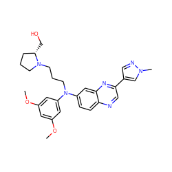 COc1cc(OC)cc(N(CCCN2CCC[C@@H]2CO)c2ccc3ncc(-c4cnn(C)c4)nc3c2)c1 ZINC000072317993