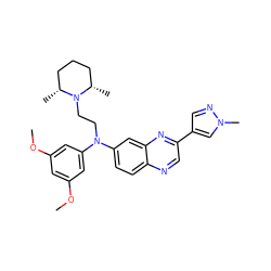 COc1cc(OC)cc(N(CCN2[C@@H](C)CCC[C@H]2C)c2ccc3ncc(-c4cnn(C)c4)nc3c2)c1 ZINC000204156467