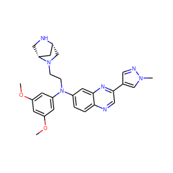 COc1cc(OC)cc(N(CCN2C[C@@H]3C[C@H]2CN3)c2ccc3ncc(-c4cnn(C)c4)nc3c2)c1 ZINC000219329700