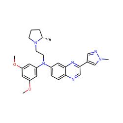 COc1cc(OC)cc(N(CCN2CCC[C@@H]2C)c2ccc3ncc(-c4cnn(C)c4)nc3c2)c1 ZINC000204159308