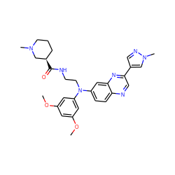 COc1cc(OC)cc(N(CCNC(=O)[C@@H]2CCCN(C)C2)c2ccc3ncc(-c4cnn(C)c4)nc3c2)c1 ZINC000204145905