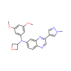 COc1cc(OC)cc(N(c2ccc3ncc(-c4cnn(C)c4)nc3c2)C2COC2)c1 ZINC000204162506