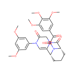 COc1cc(OC)cc(N2C=C3[C@H]4CCC[C@@H](C(=O)N3CC2=O)N4C(=O)C(=O)c2cc(OC)c(OC)c(OC)c2)c1 ZINC000014127935