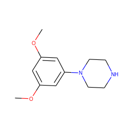 COc1cc(OC)cc(N2CCNCC2)c1 ZINC000002389995