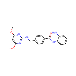 COc1cc(OC)nc(NCc2ccc(C(=O)Nc3ccccc3N)cc2)n1 ZINC000029127963