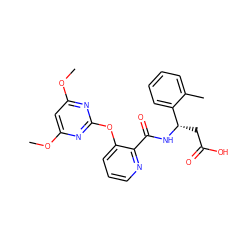 COc1cc(OC)nc(Oc2cccnc2C(=O)N[C@@H](CC(=O)O)c2ccccc2C)n1 ZINC000203340263